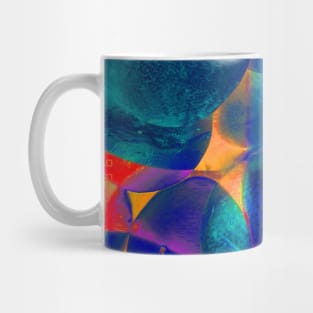 Neon Teal Oranges Glitch Mug